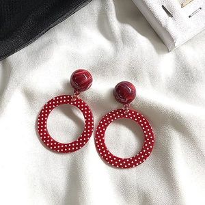 Red acrylic light weight earring